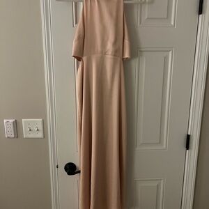 Express Gold One Shoulder Gown for Weddings